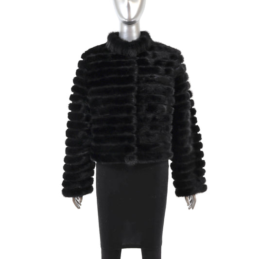 Black Mink Jacket- Size M