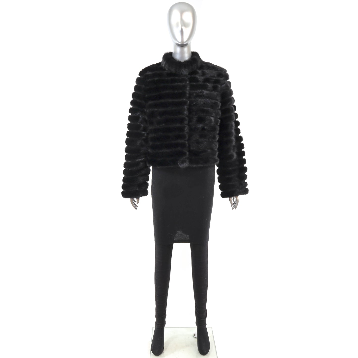 Black Mink Jacket- Size M