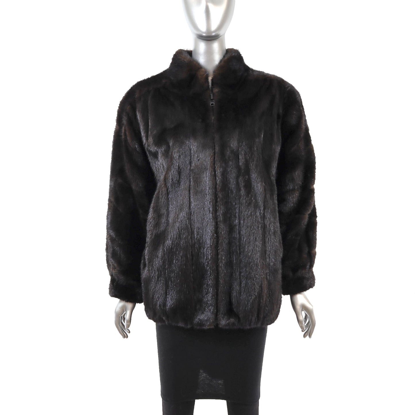 Revillon/ Saks Fifth Avenue Dark Brown Mink Jacket- Size L