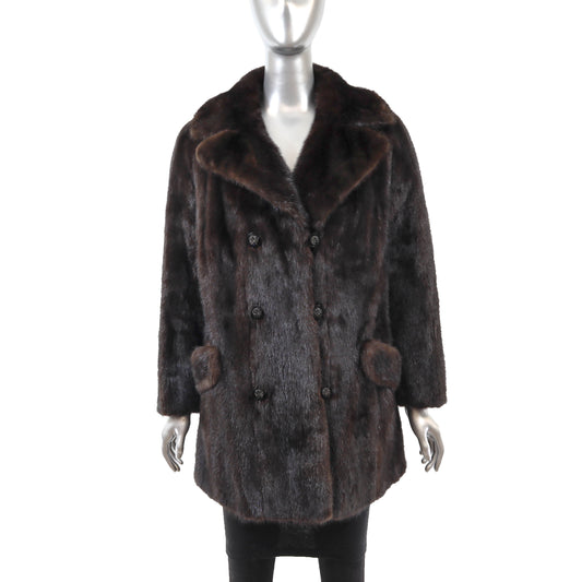 Brown Mink Jacket- Size S