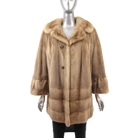 Light Brown Mink Jacket- Size M