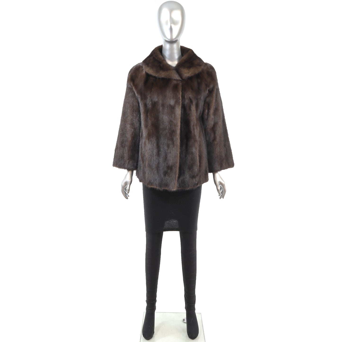 Brown Mink Jacket- Size L