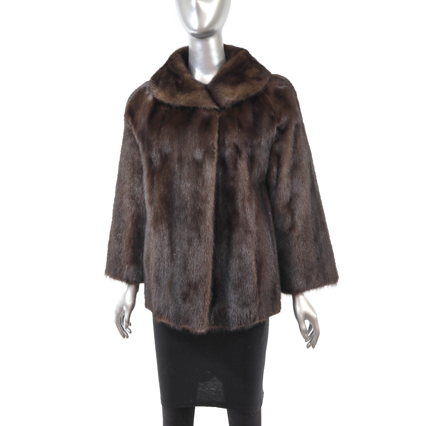 Brown Mink Jacket- Size L