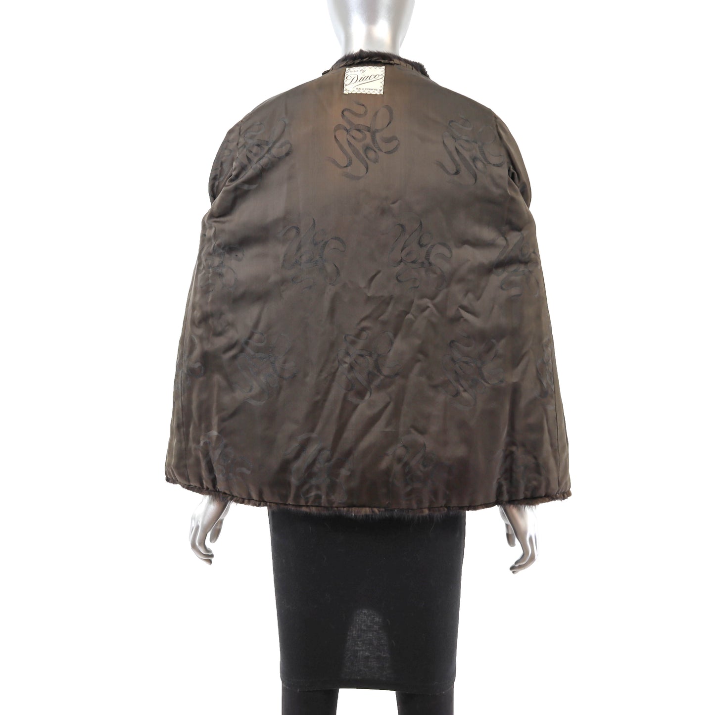 Dark Brown Mink Jacket- Size M-L