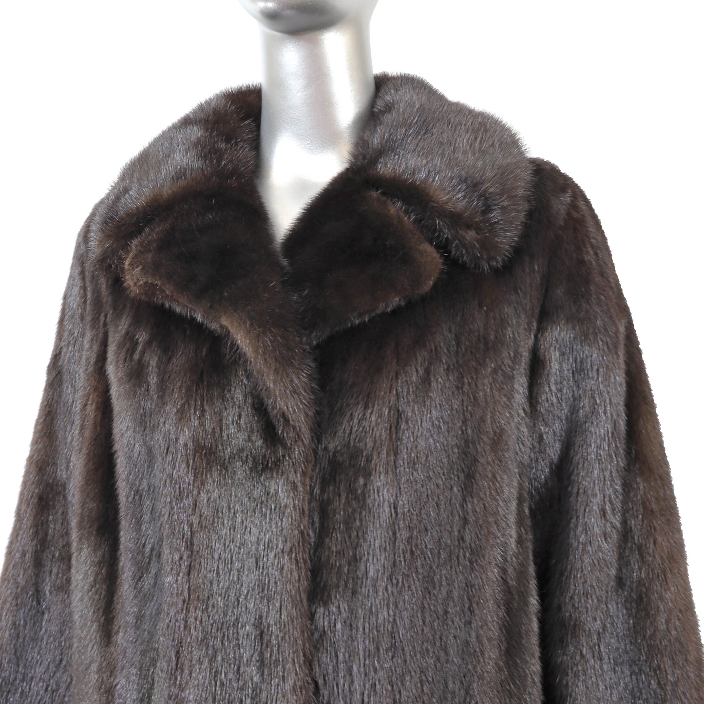 Dark Brown Mink Jacket- Size M-L
