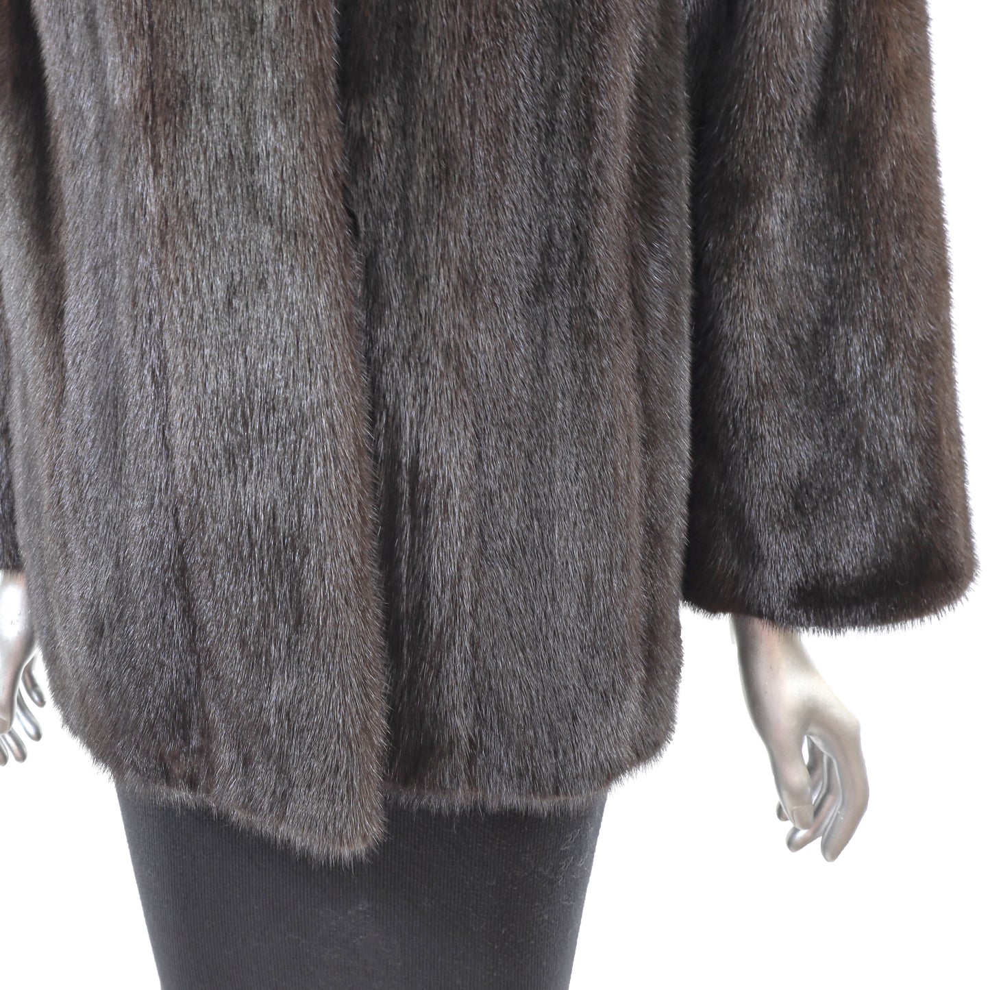 Dark Brown Mink Jacket- Size M-L