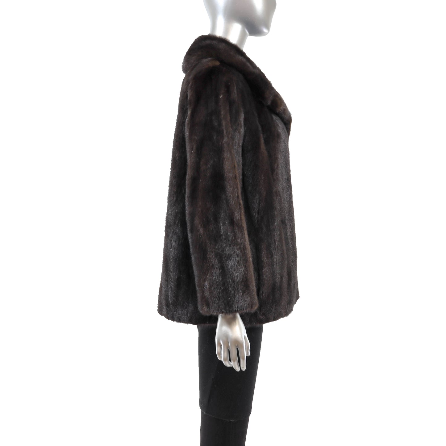 Dark Brown Mink Jacket- Size M-L