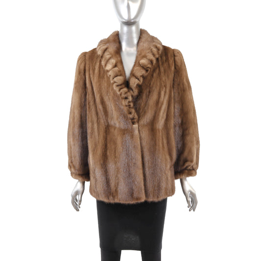 Light Brown Mink Jacket- Size M