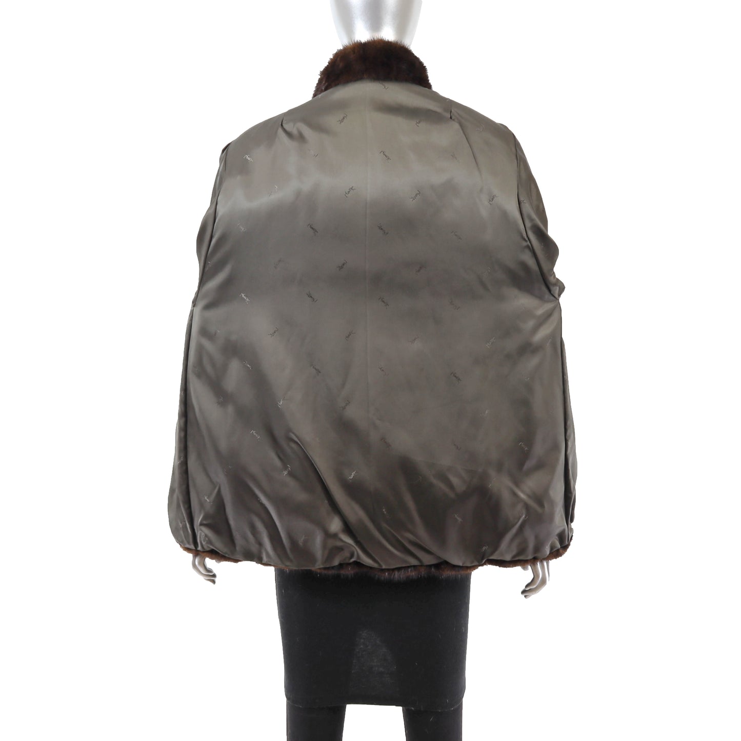 YSL Brown Mink Jacket- Size L