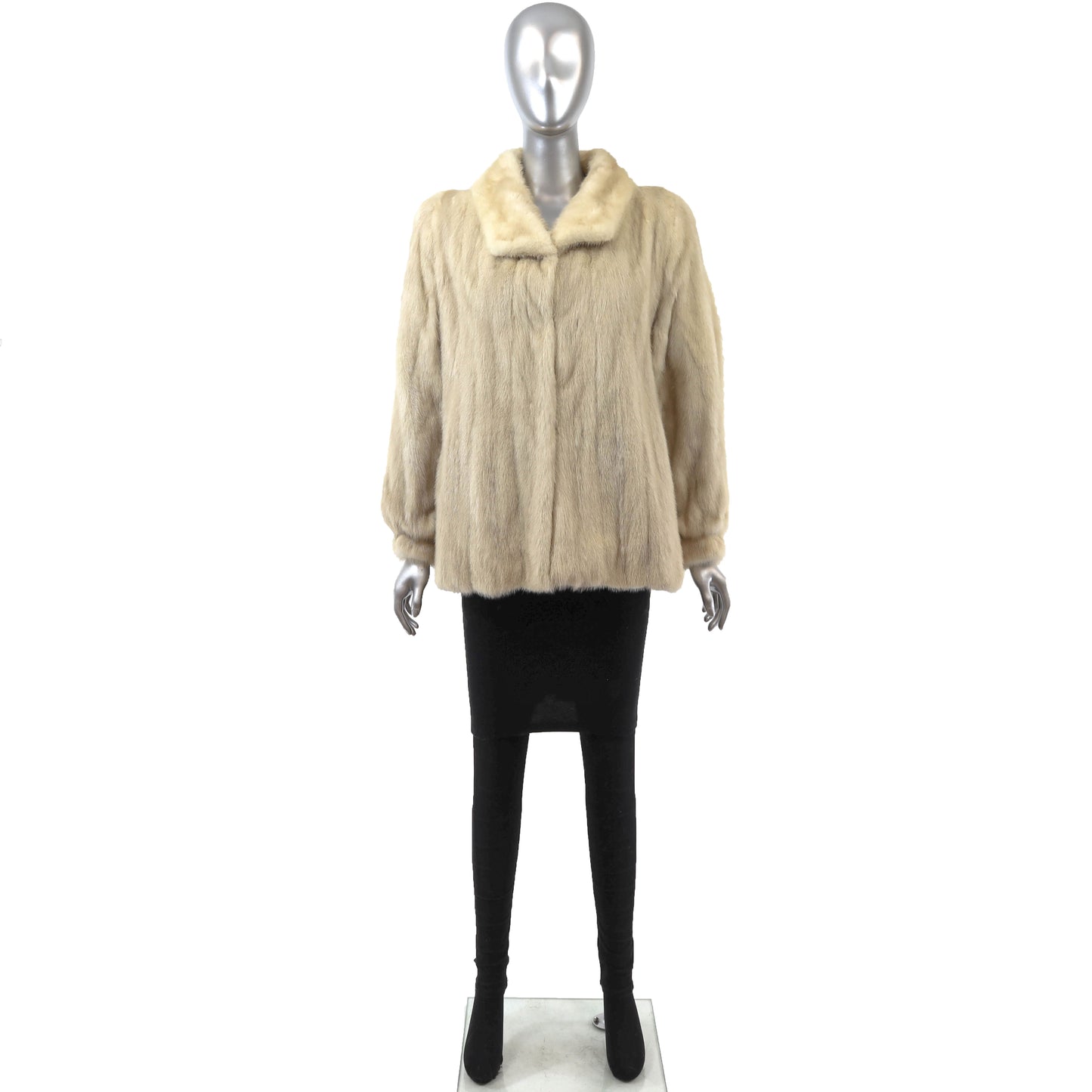 Beige Mink Jacket- Size S
