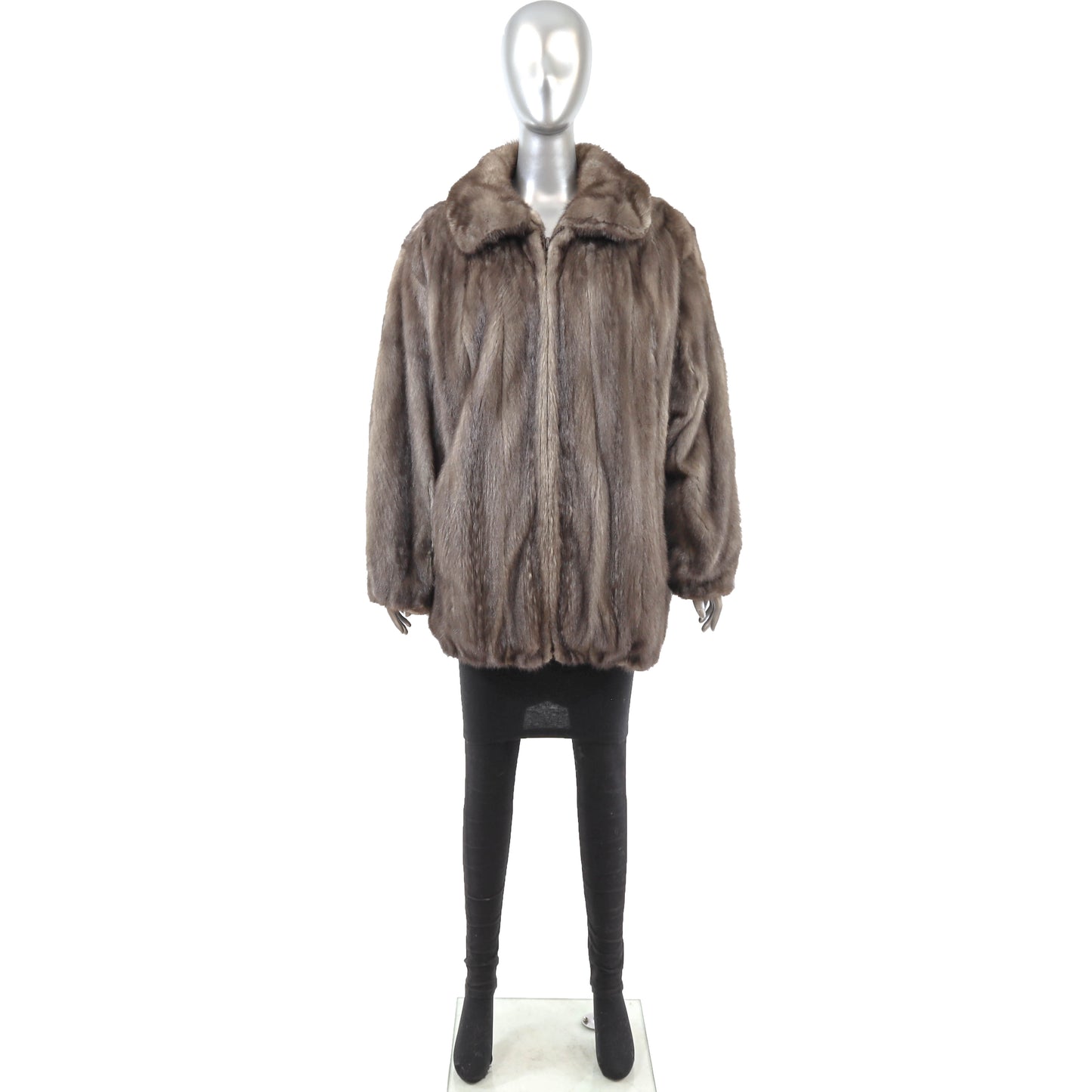 Grey Mink Jacket- Size XXL