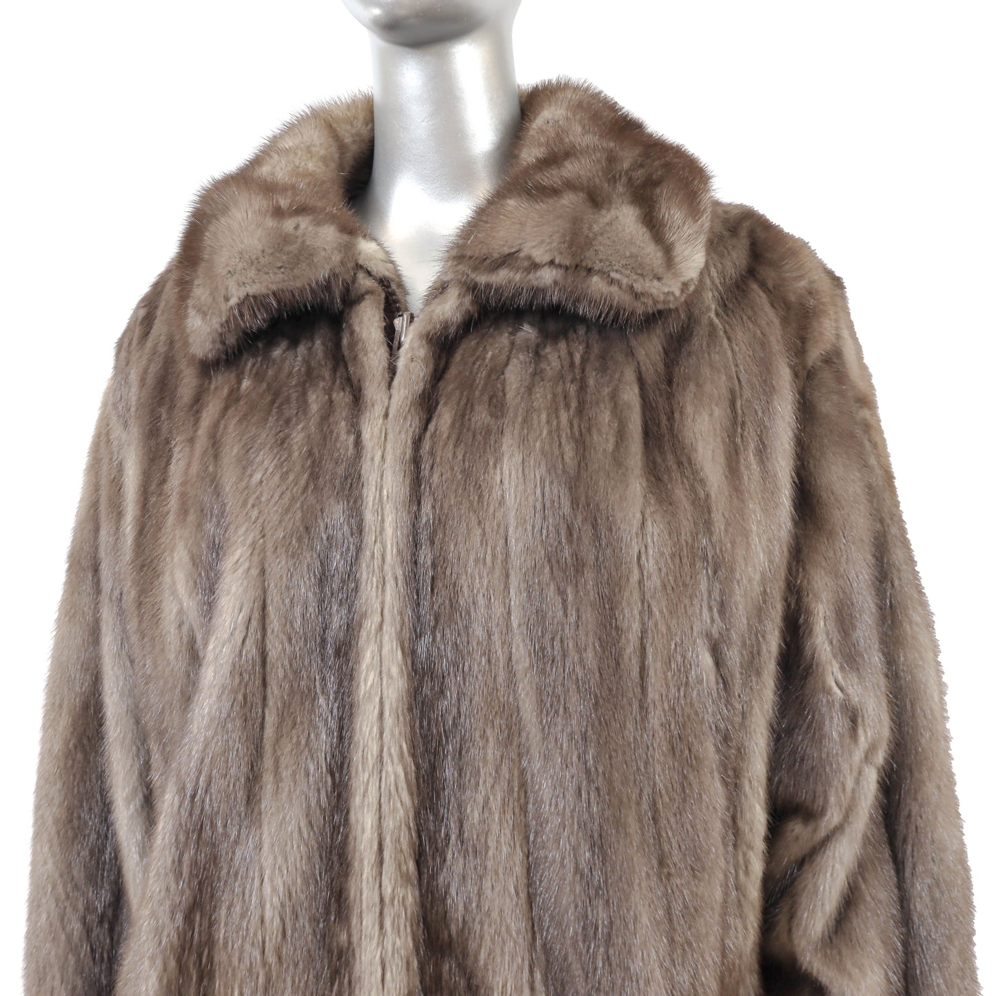 Grey Mink Jacket- Size XXL