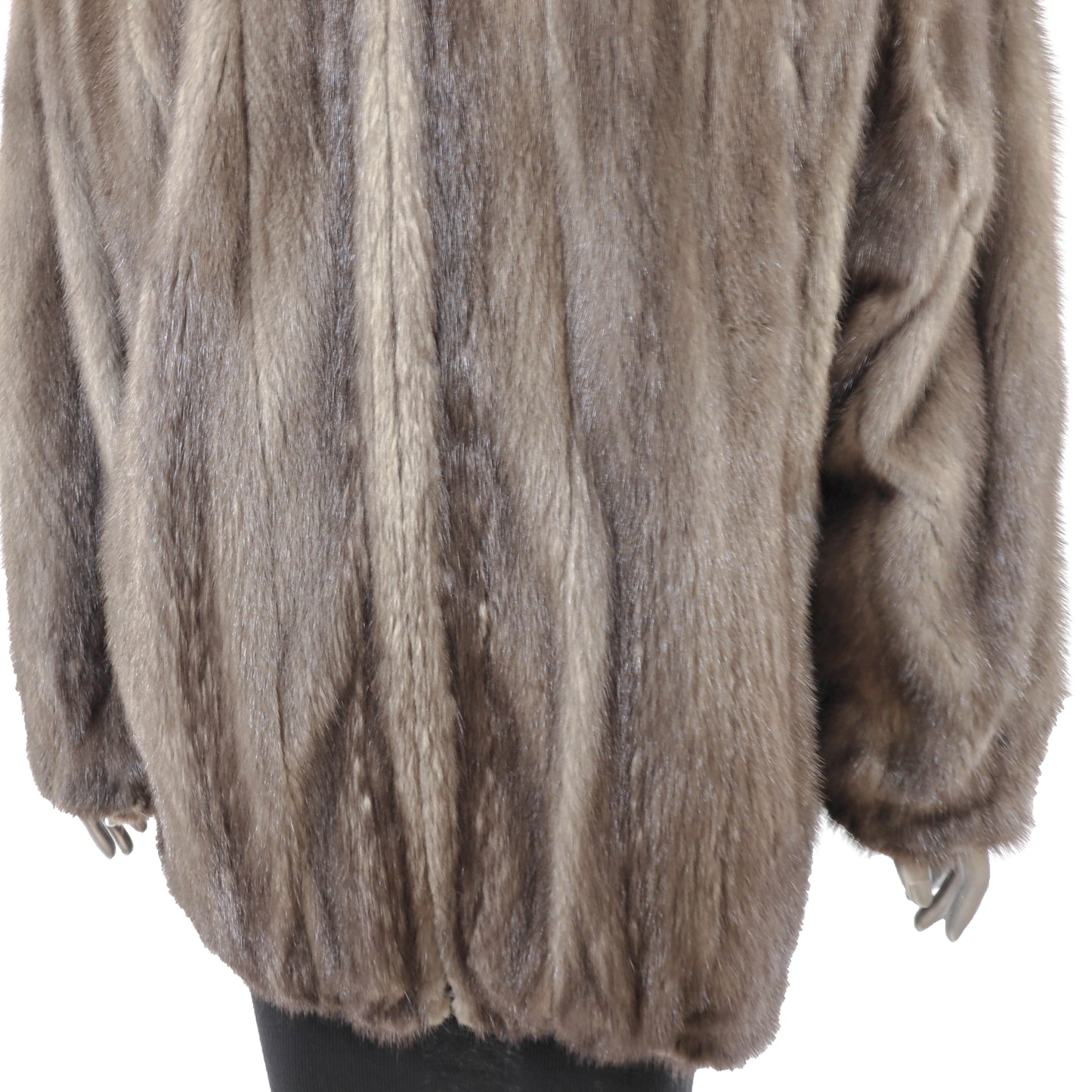 Grey Mink Jacket- Size XXL
