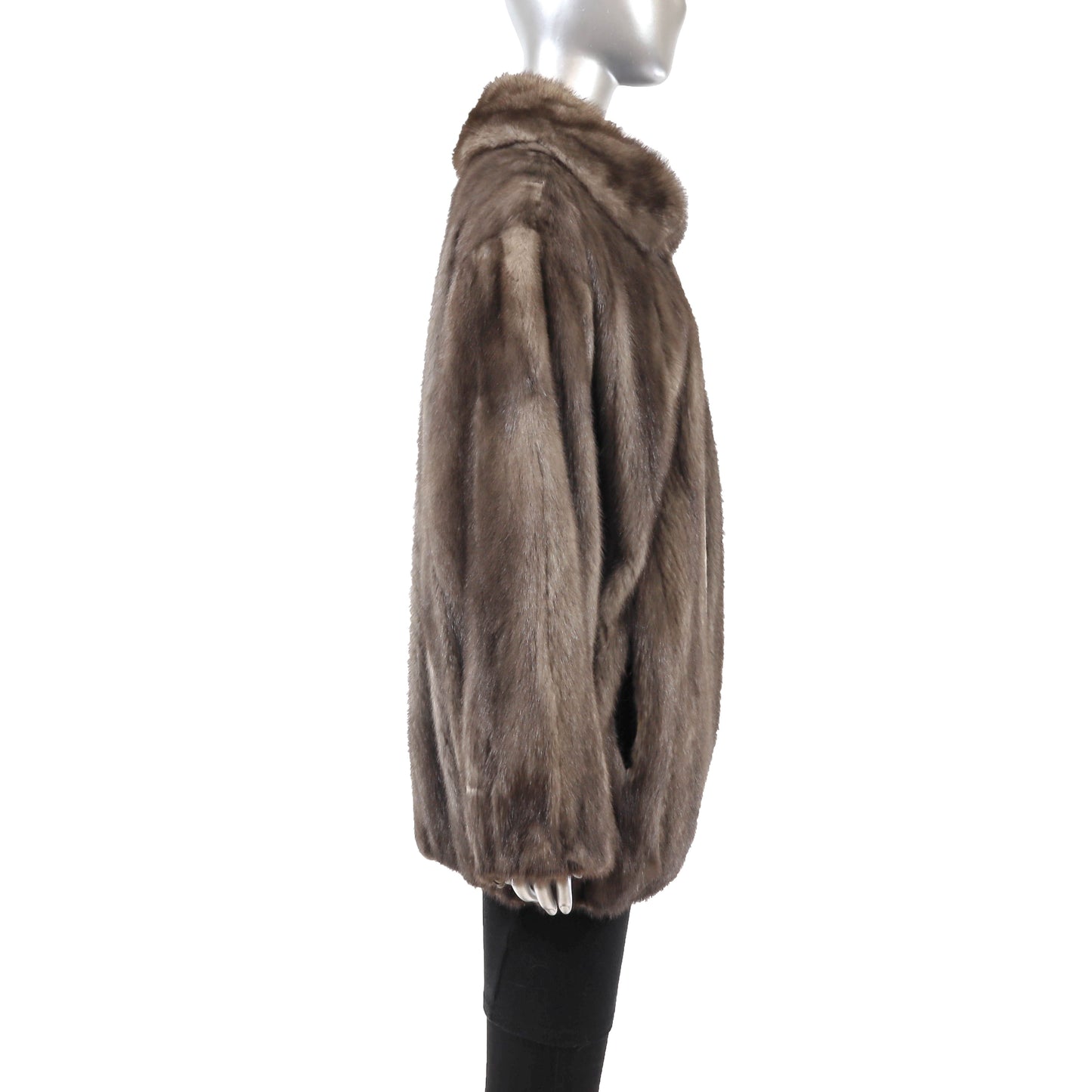 Grey Mink Jacket- Size XXL