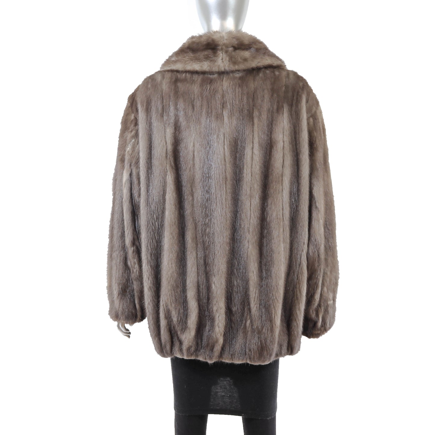 Grey Mink Jacket- Size XXL