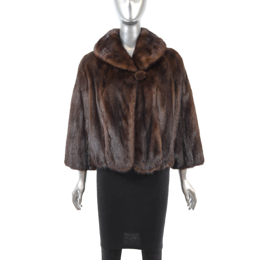 Brown Mink Jacket- Size M
