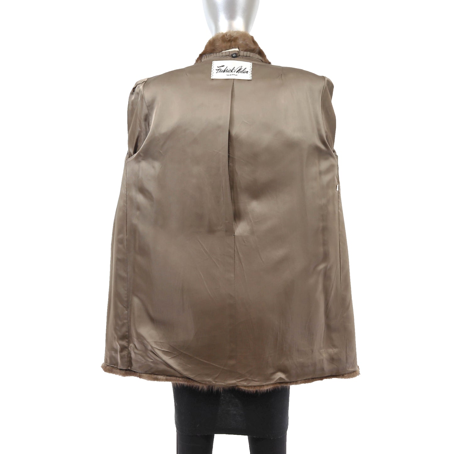 Brown Mink Jacket- Size M