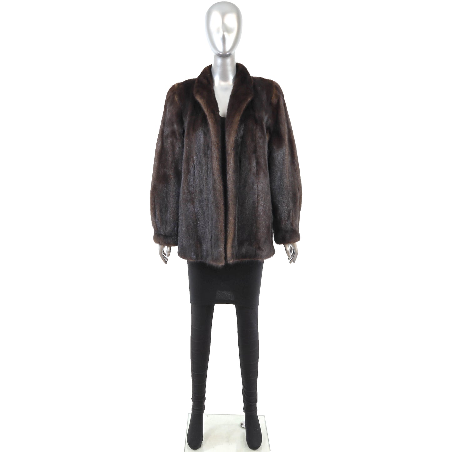 Brown Mink Jacket- Size M