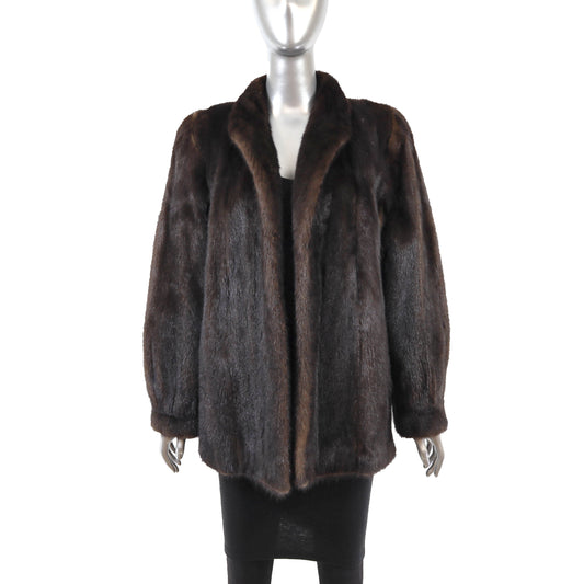 Brown Mink Jacket- Size M