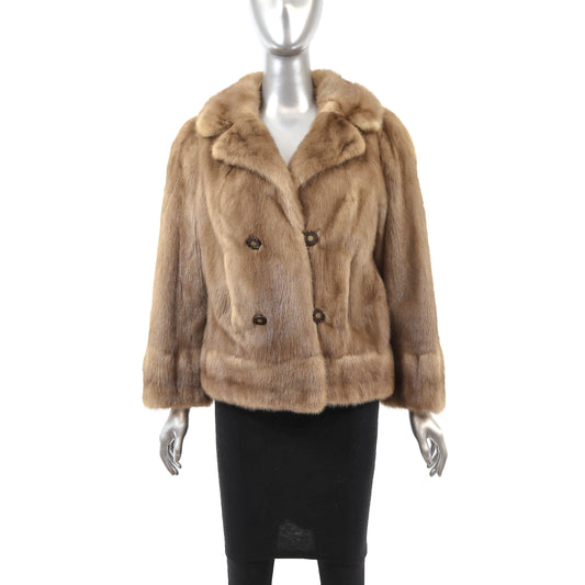 Light Brown Mink Jacket- Size M