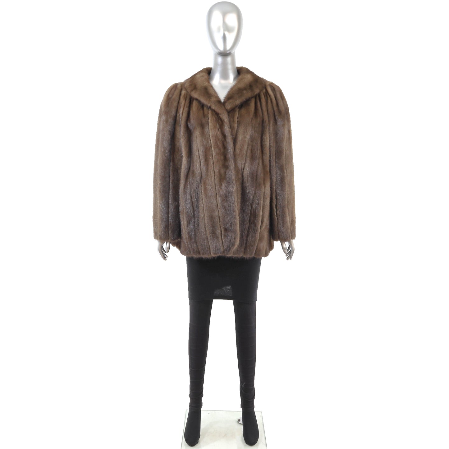 Brown Mink Jacket- Size XL