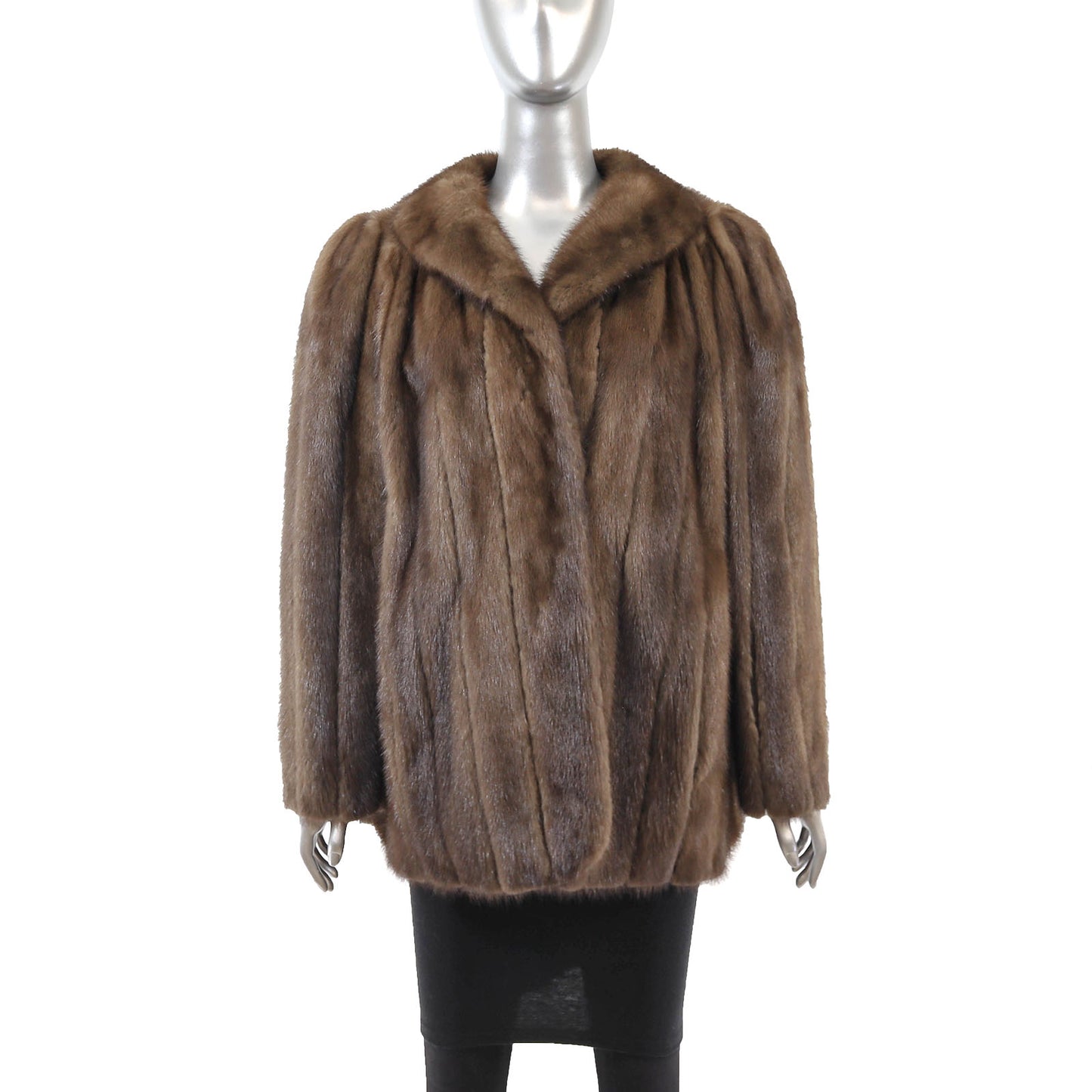 Brown Mink Jacket- Size XL