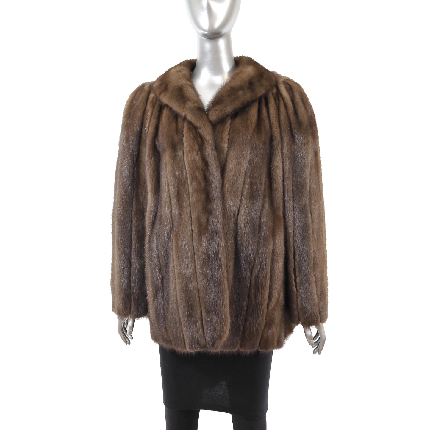 Brown Mink Jacket- Size XL