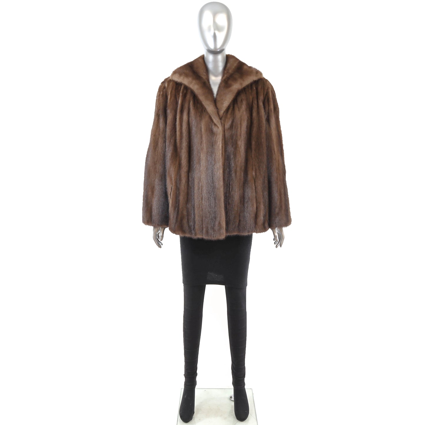 Brown Mink Jacket- Size L
