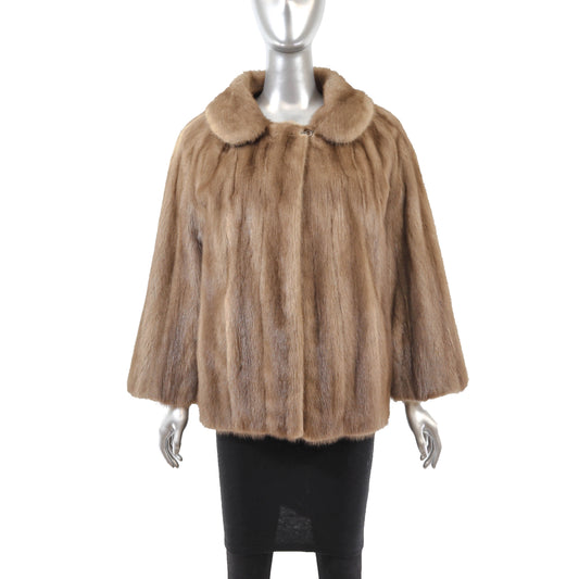 Light Brown Mink Jacket- Size L