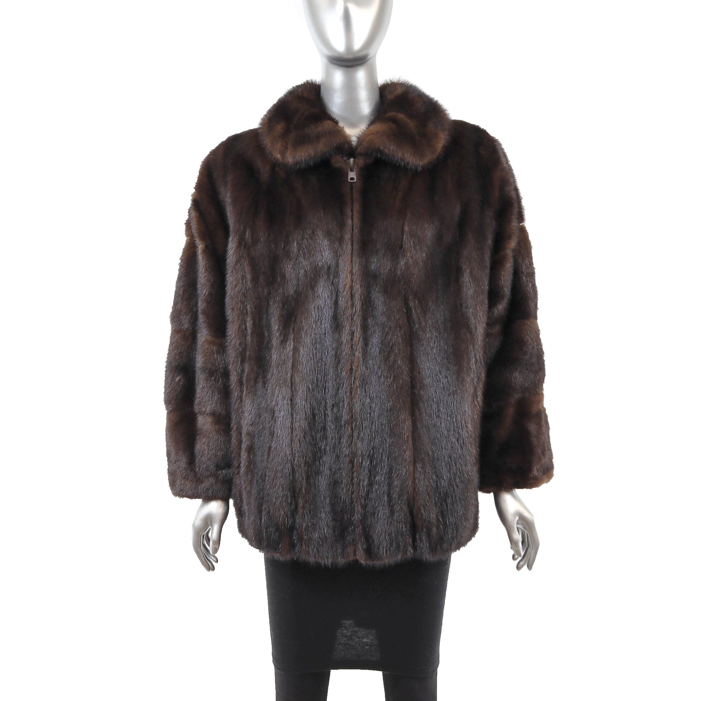 Brown Mink Jacket- Size L