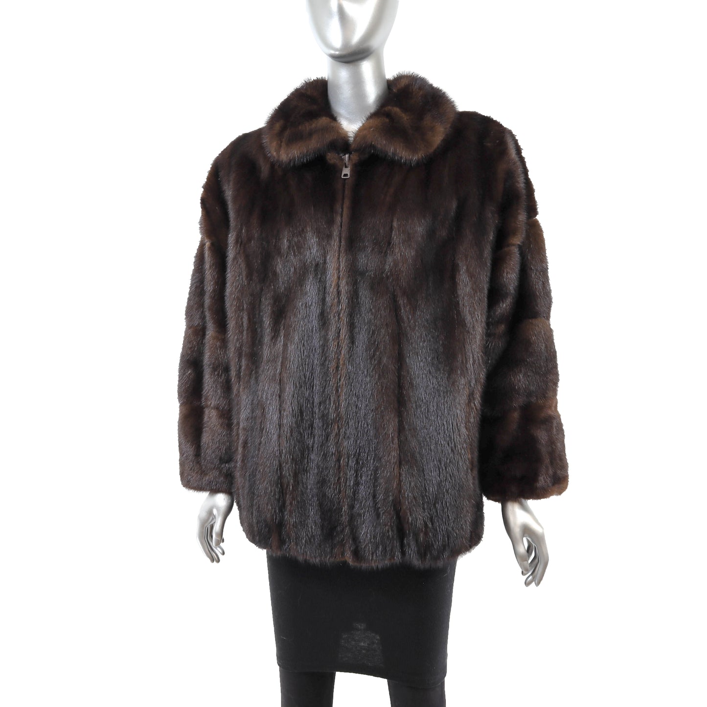 Brown Mink Jacket- Size L