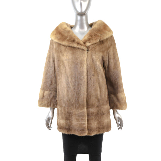 Light Brown Mink Jacket- Size M-L