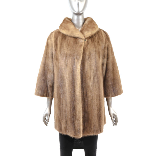 Light Brown Mink Jacket- Size L-XL