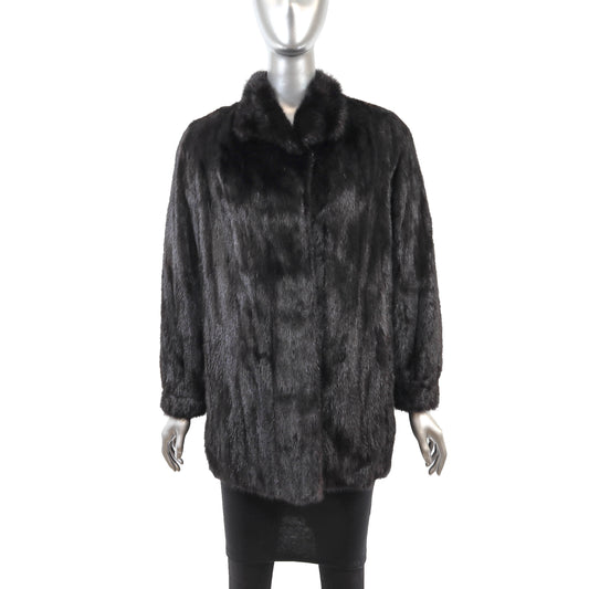 Black Mink Jacket- Size M