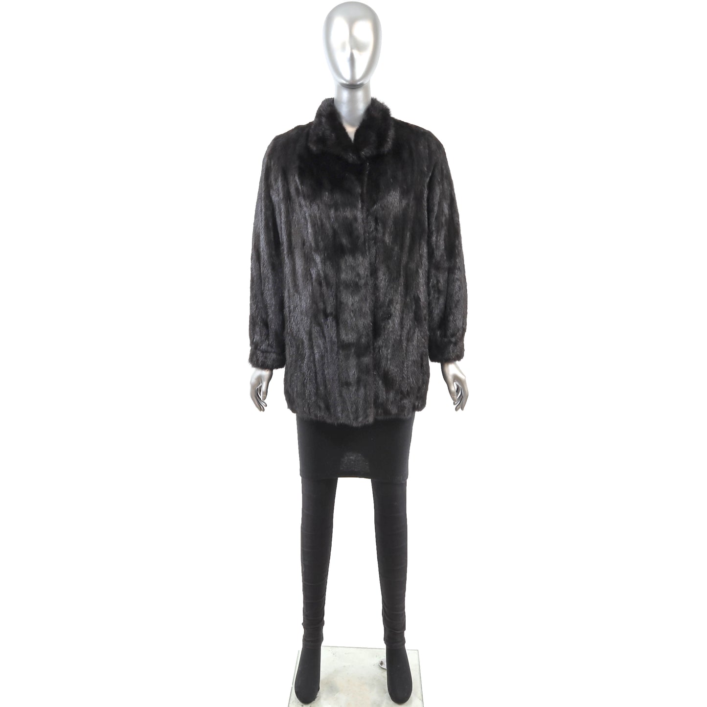 Black Mink Jacket- Size M