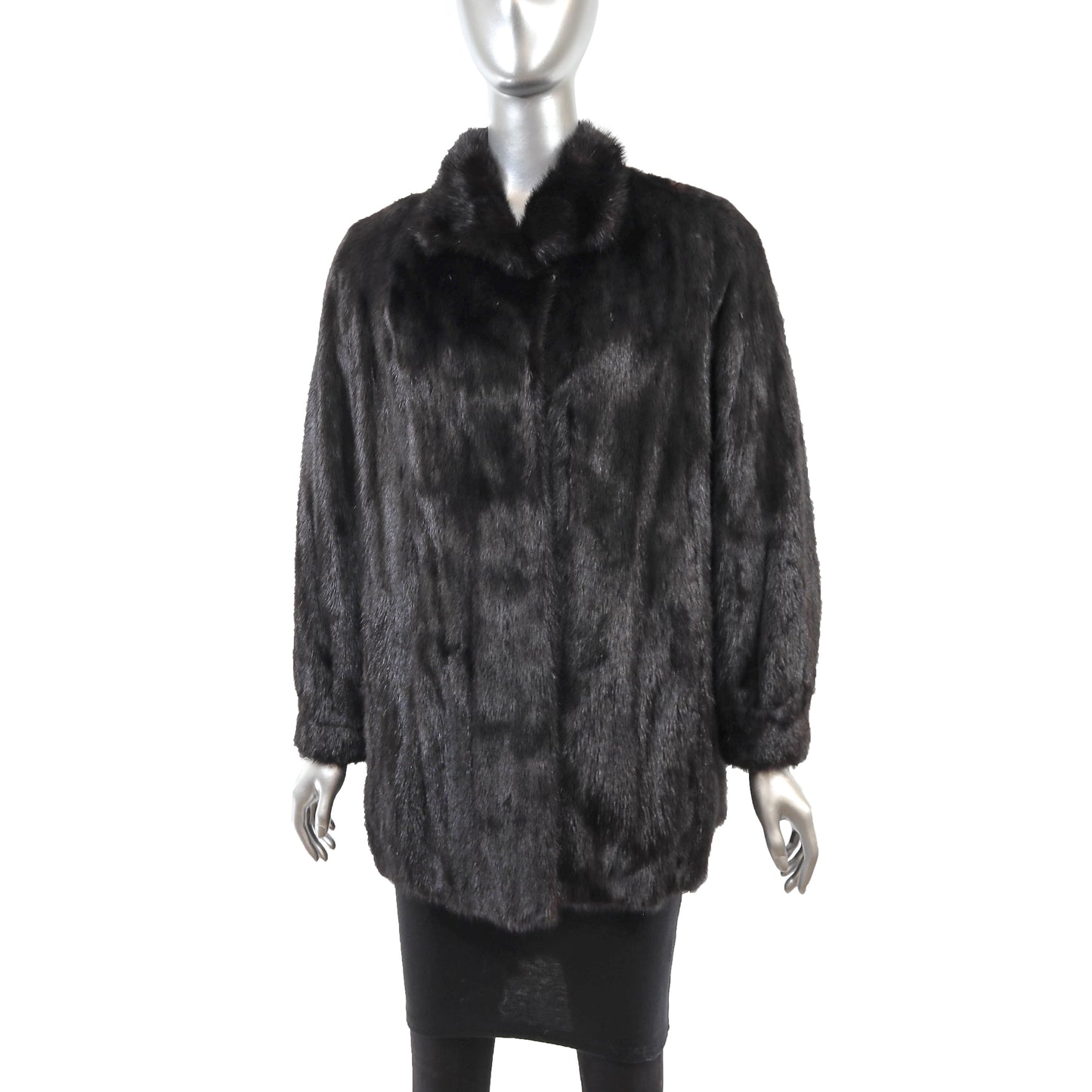 Black Mink Jacket- Size M