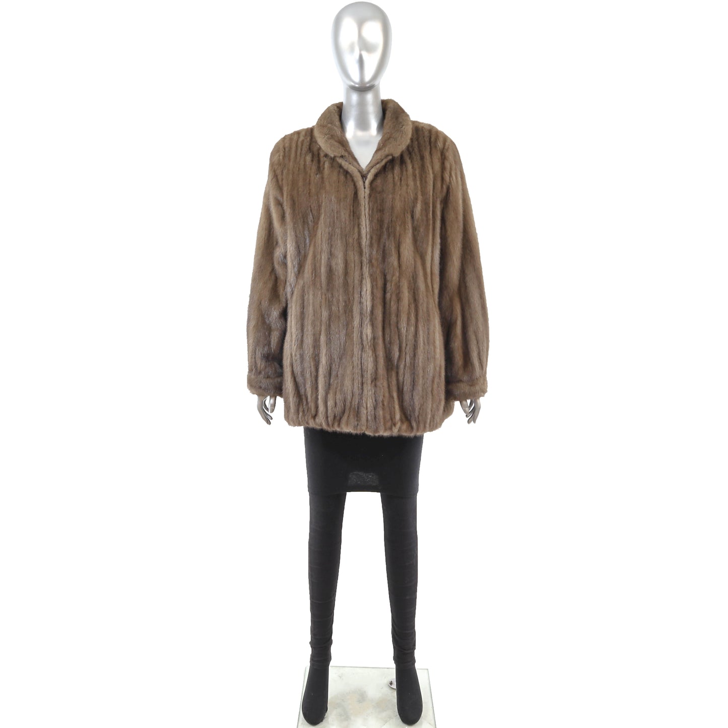 Brown Mink Jacket- Size XL