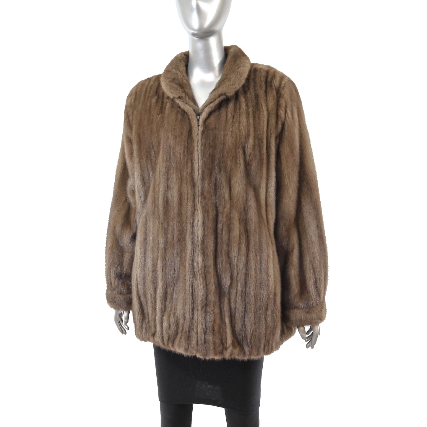 Brown Mink Jacket- Size XL