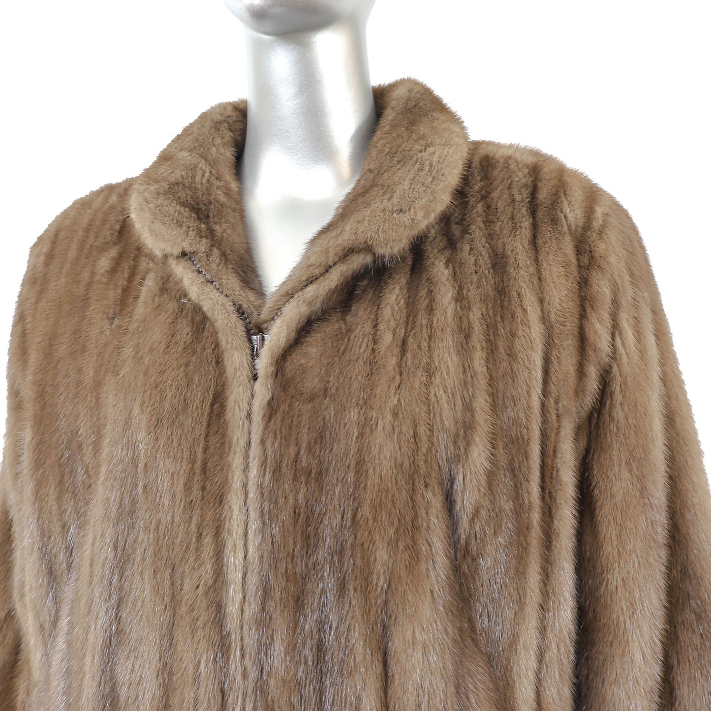 Brown Mink Jacket- Size XL