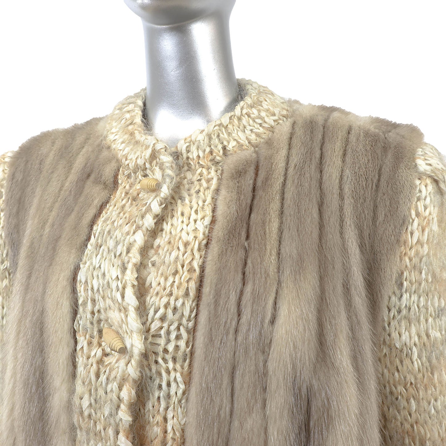 Pastel Mink and Knit Jacket- Size L