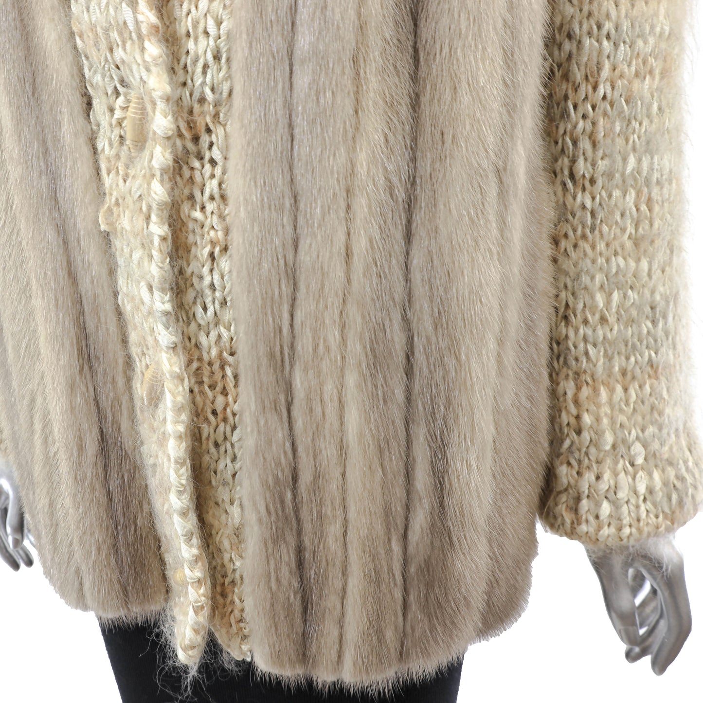 Pastel Mink and Knit Jacket- Size L