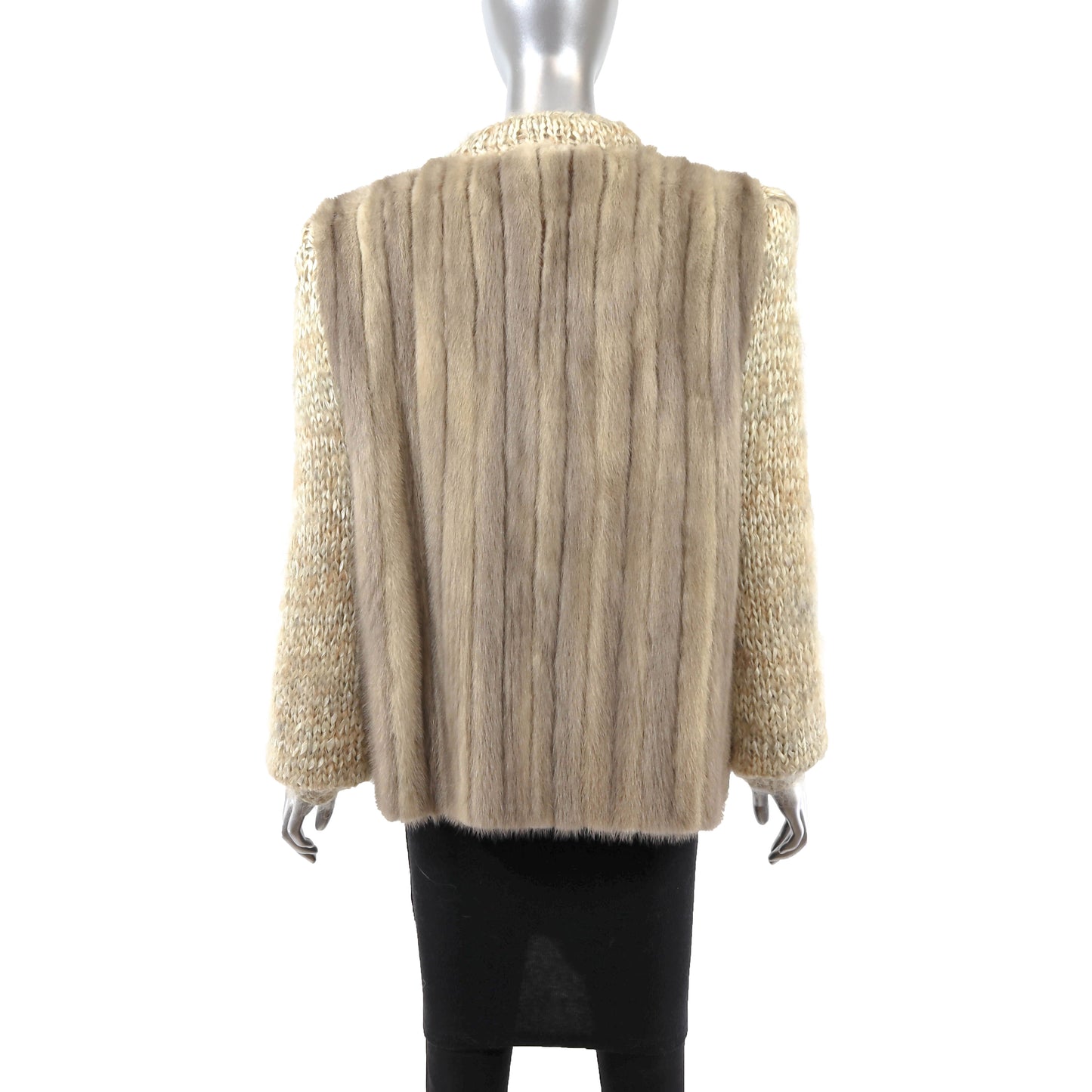 Pastel Mink and Knit Jacket- Size L