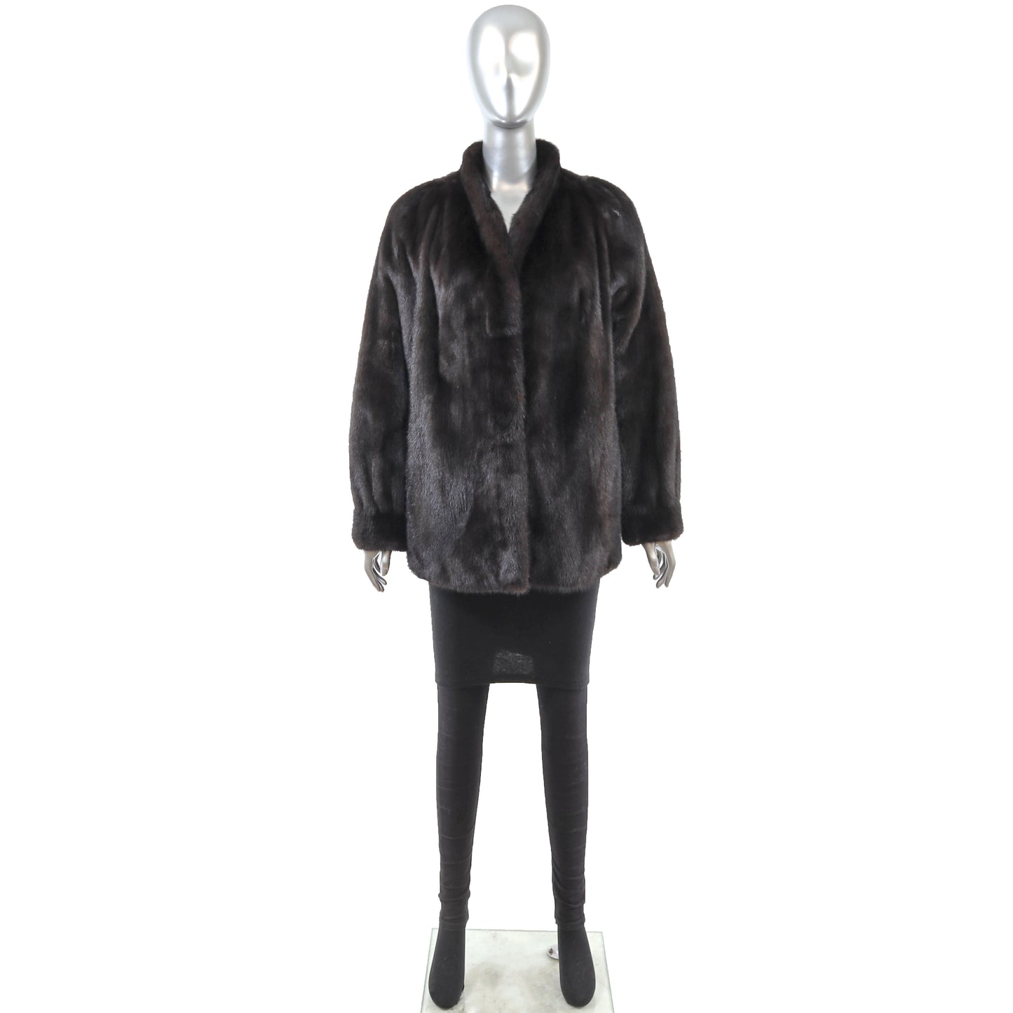 Black Mink Jacket- Size L