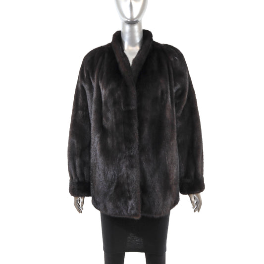 Black Mink Jacket- Size L