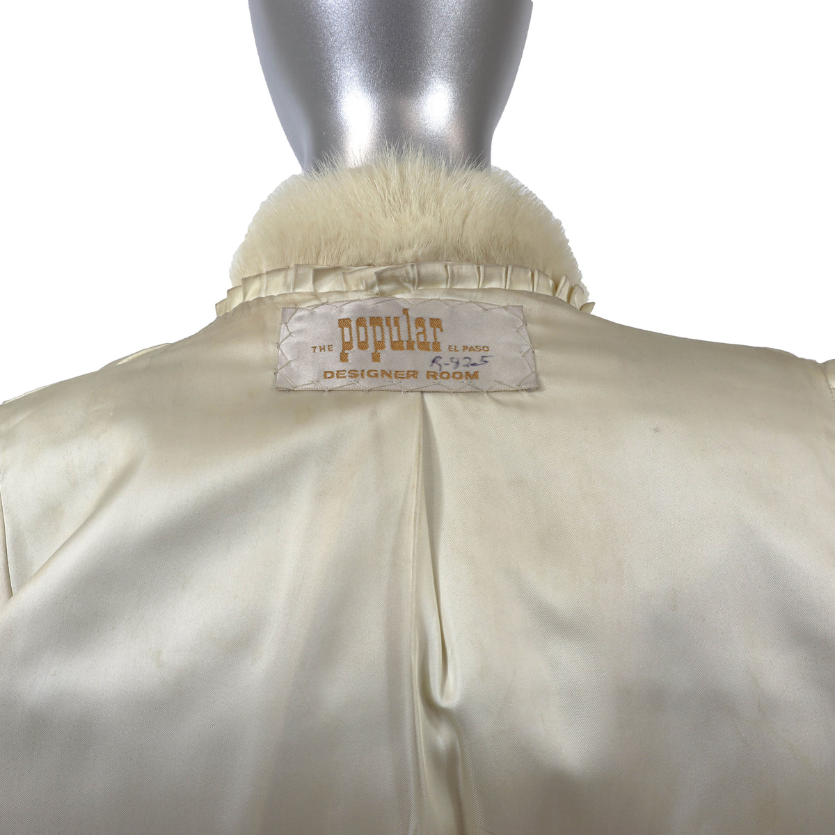 Ivory Mink Jacket- Size S