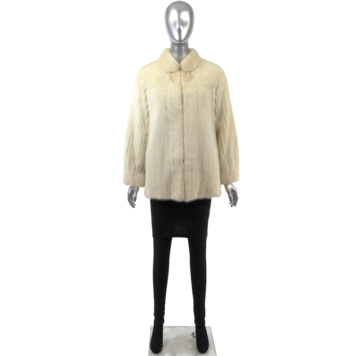 Ivory Mink Jacket- Size S