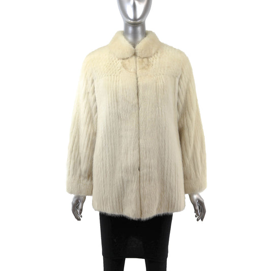 Ivory Mink Jacket- Size S