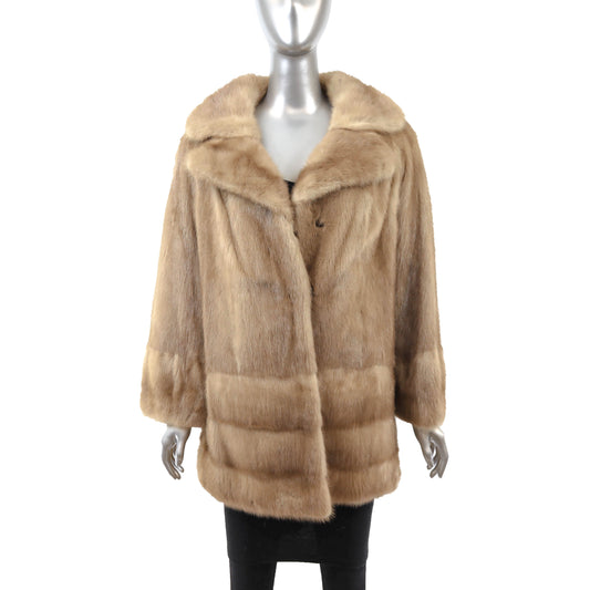 Light Brown Mink Jacket- Size L