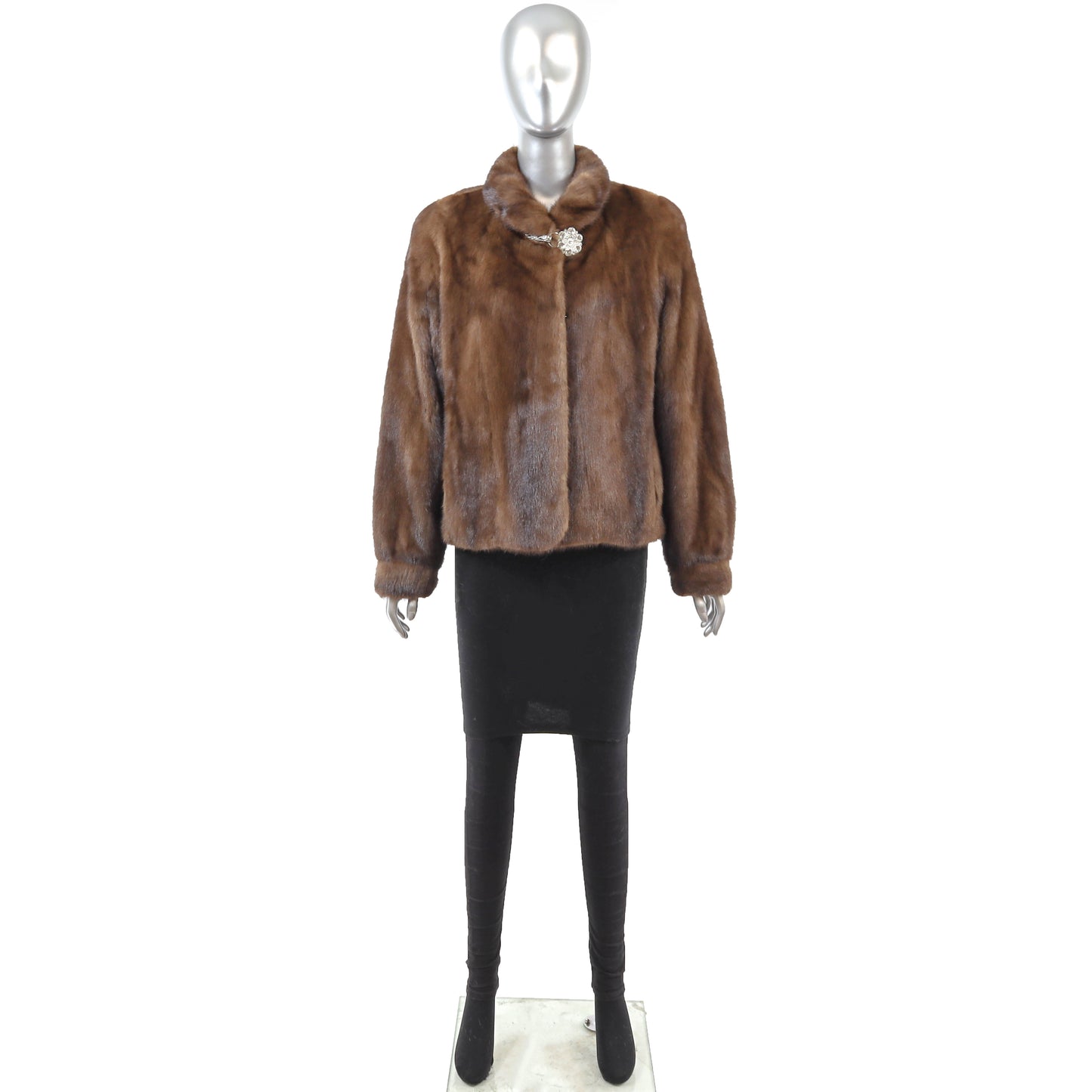 Brown Mink Jacket- Size S