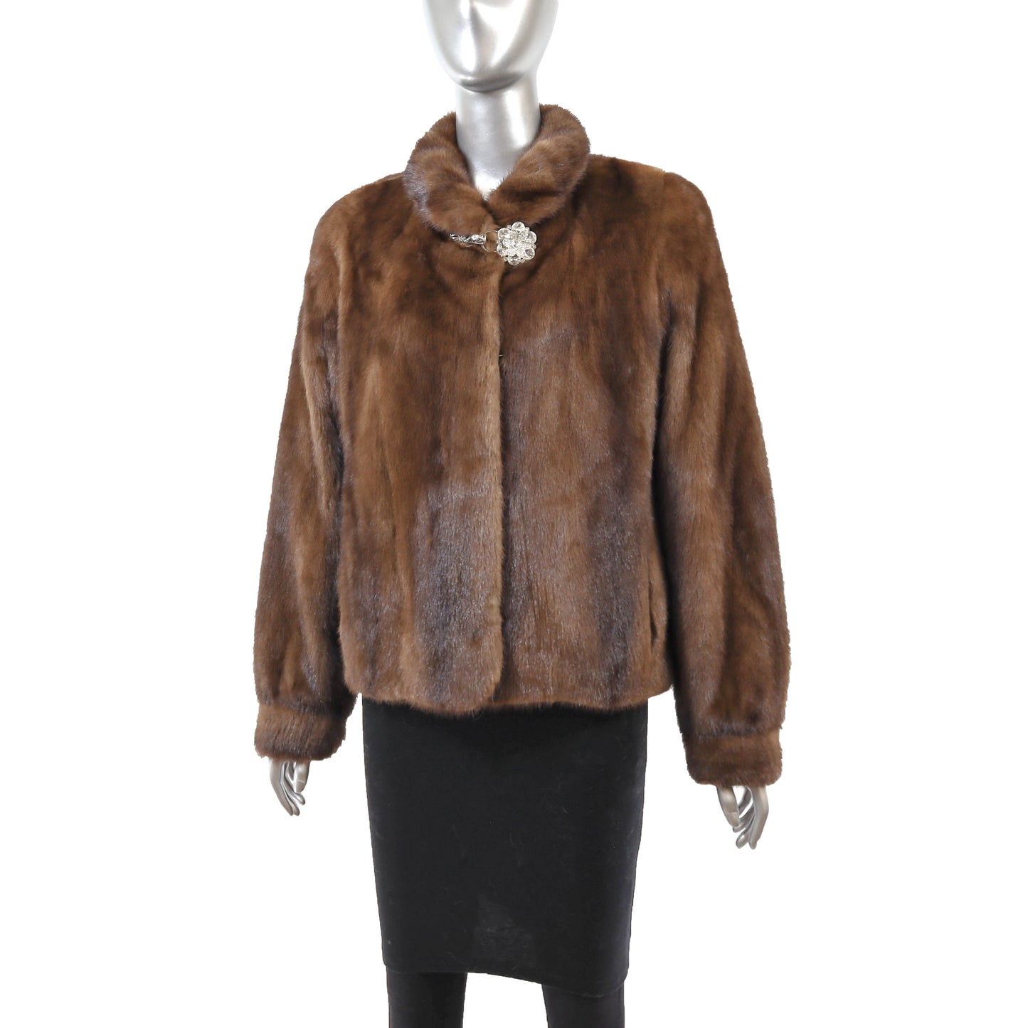Brown Mink Jacket- Size S